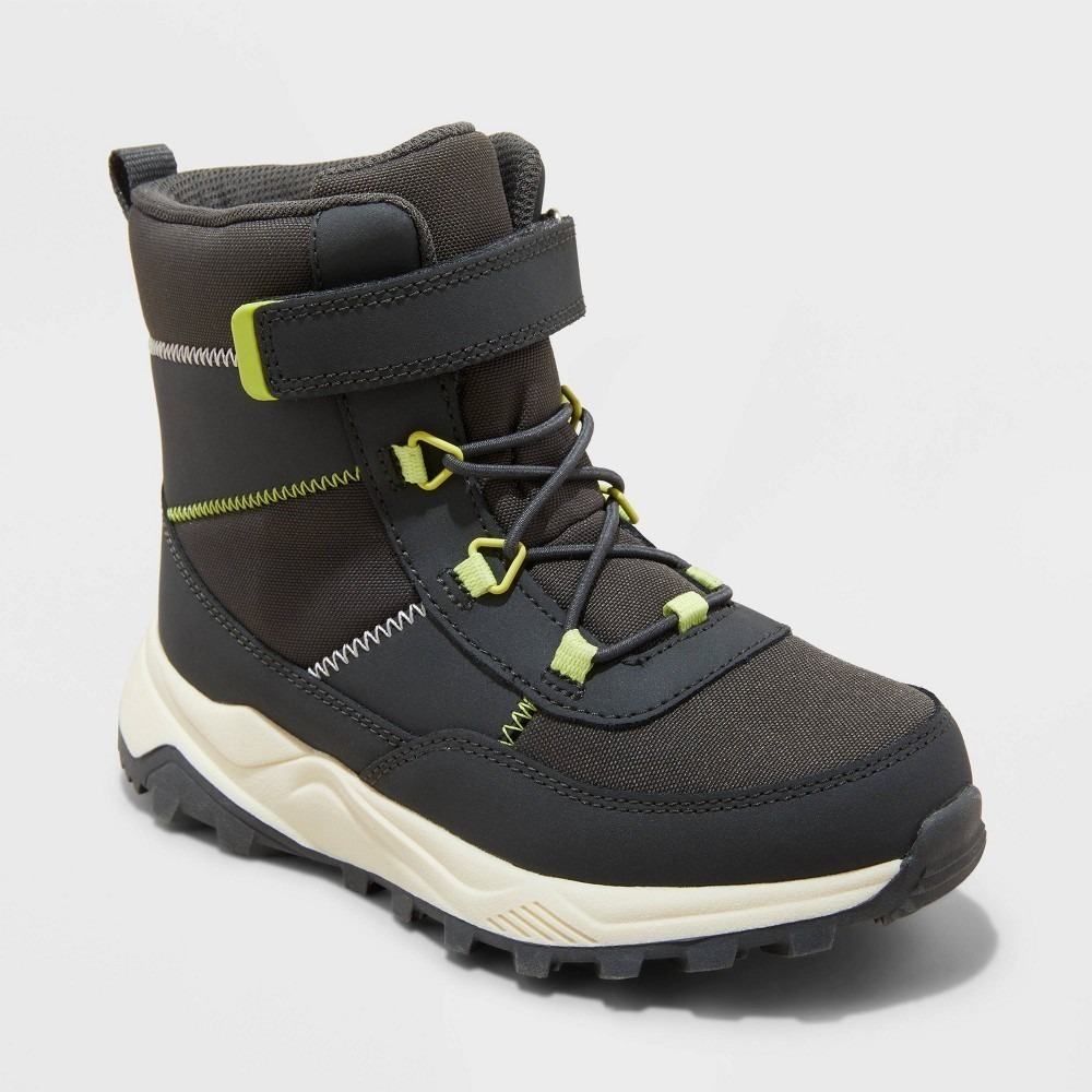 Cat & Jack Noah Waterproof Hiker Winter Boots Kids Charcoal Gray Snow Boot NWT